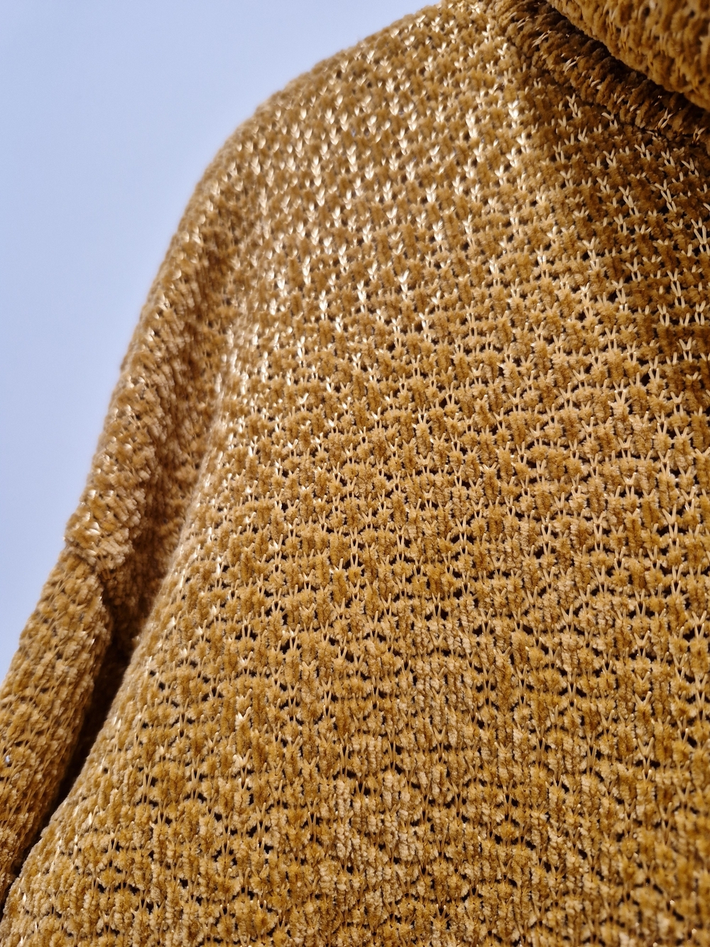 Candie's Mustard Yellow Cowl-Neck Sweater - Picture 3 of 7